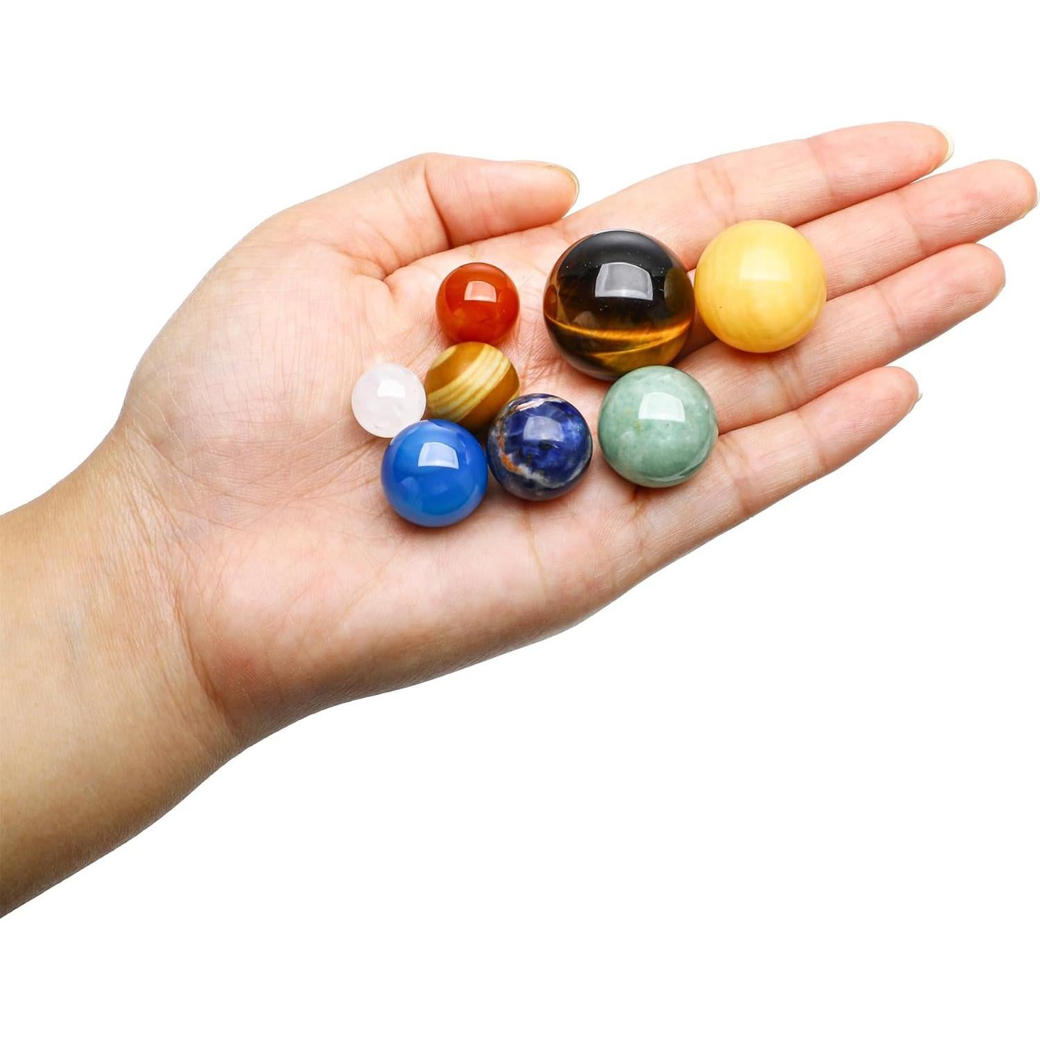 Modelo de Sistema Solar 8 Planetas Gemas Naturales KRISININE