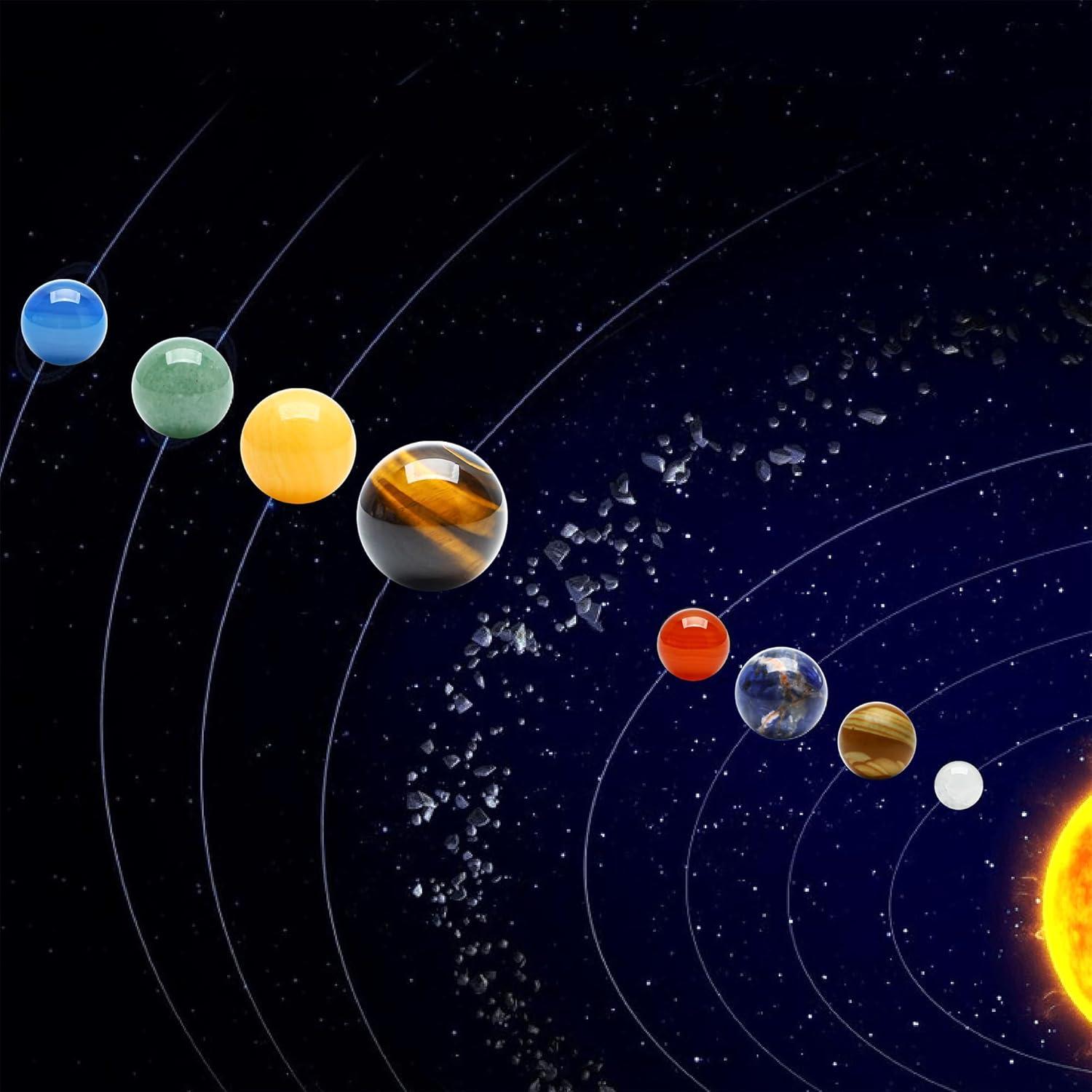 Modelo de Sistema Solar 8 Planetas Gemas Naturales KRISININE