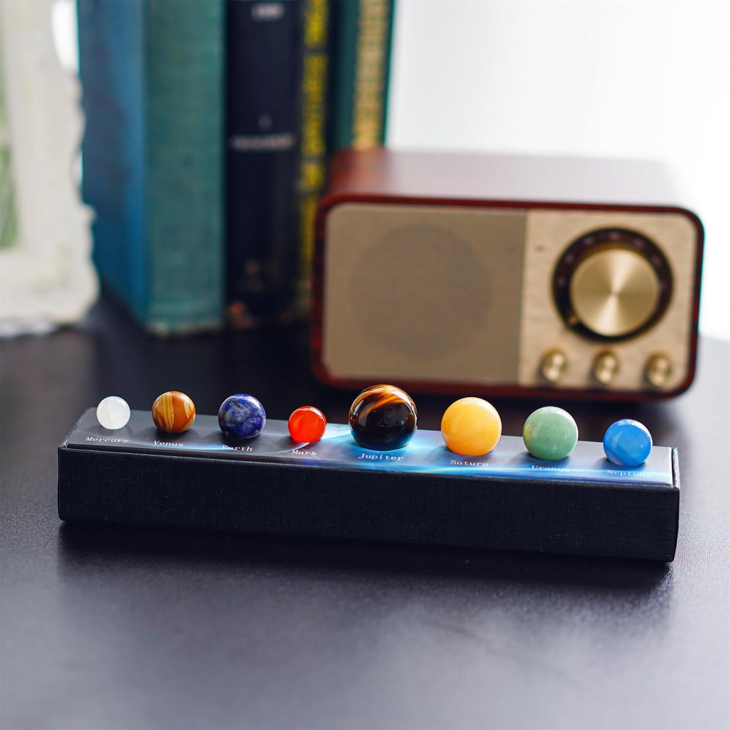 Modelo de Sistema Solar 8 Planetas Gemas Naturales KRISININE