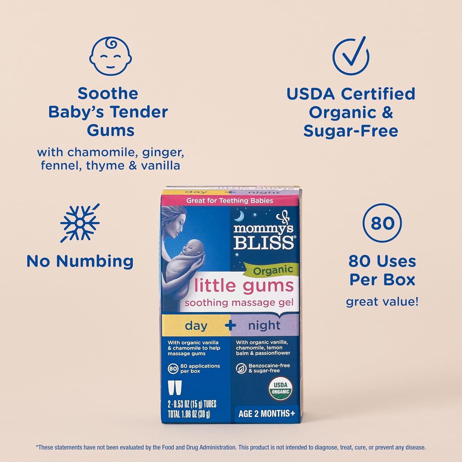 Gel de Masaje Suave Mommy's Bliss Organic Little Gums 30 g