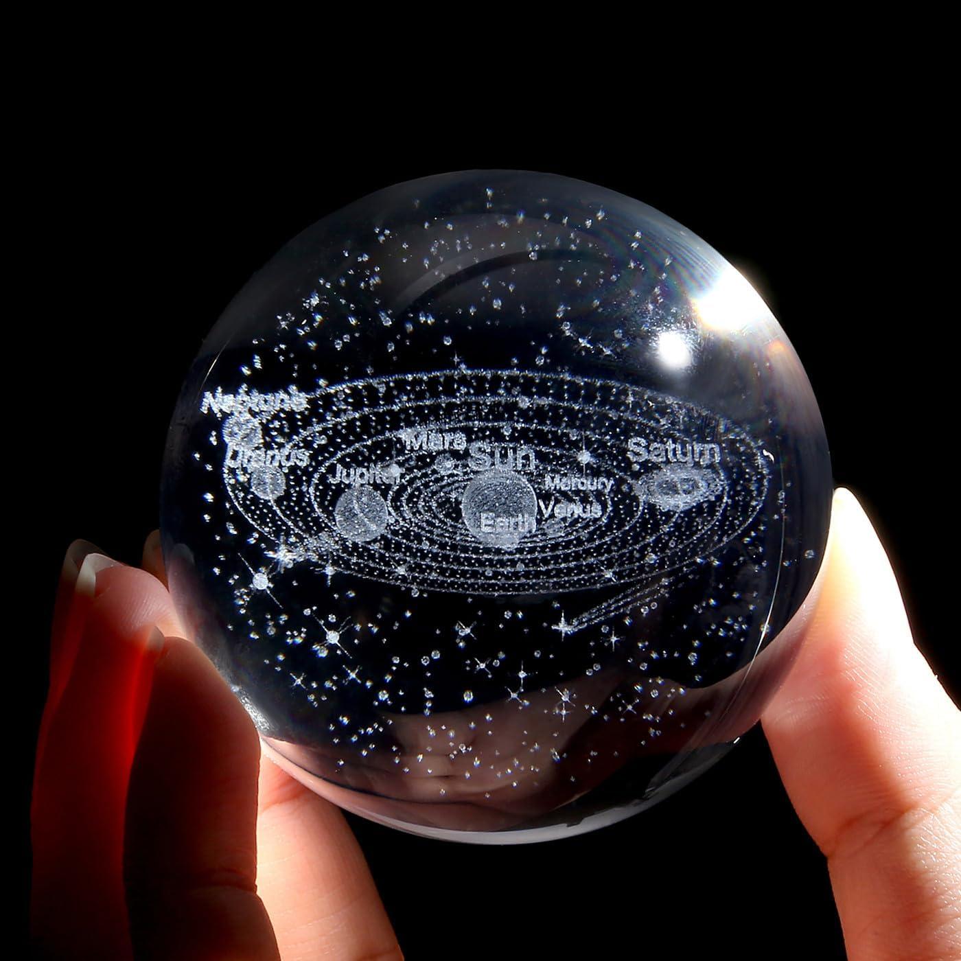 Bola de Cristal 3D Sistema Solar MAIBAOTA 12 cm Decoración