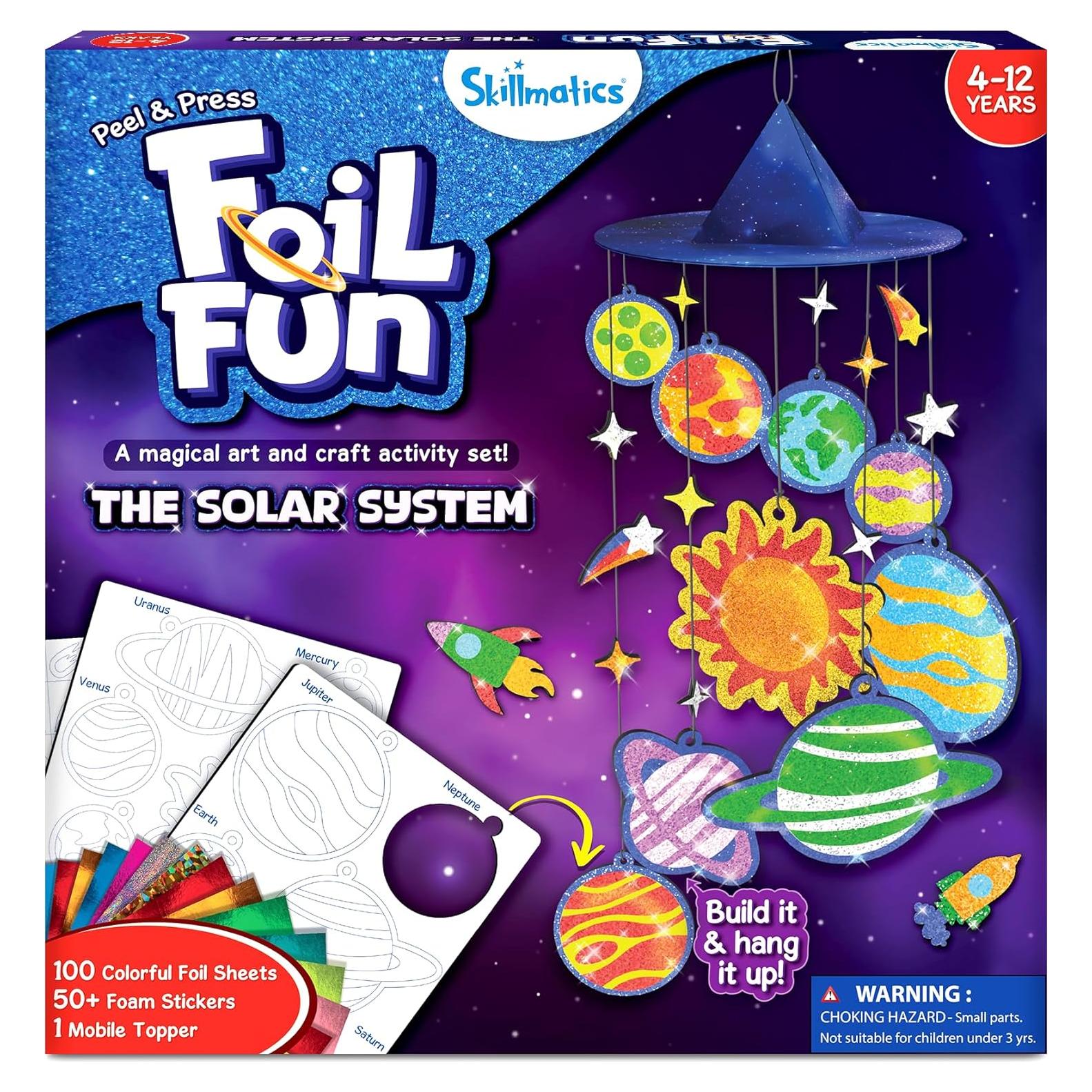 Skillmatics Foil Fun Sistema Solar - Kit de Arte para Niños 4-12 Años