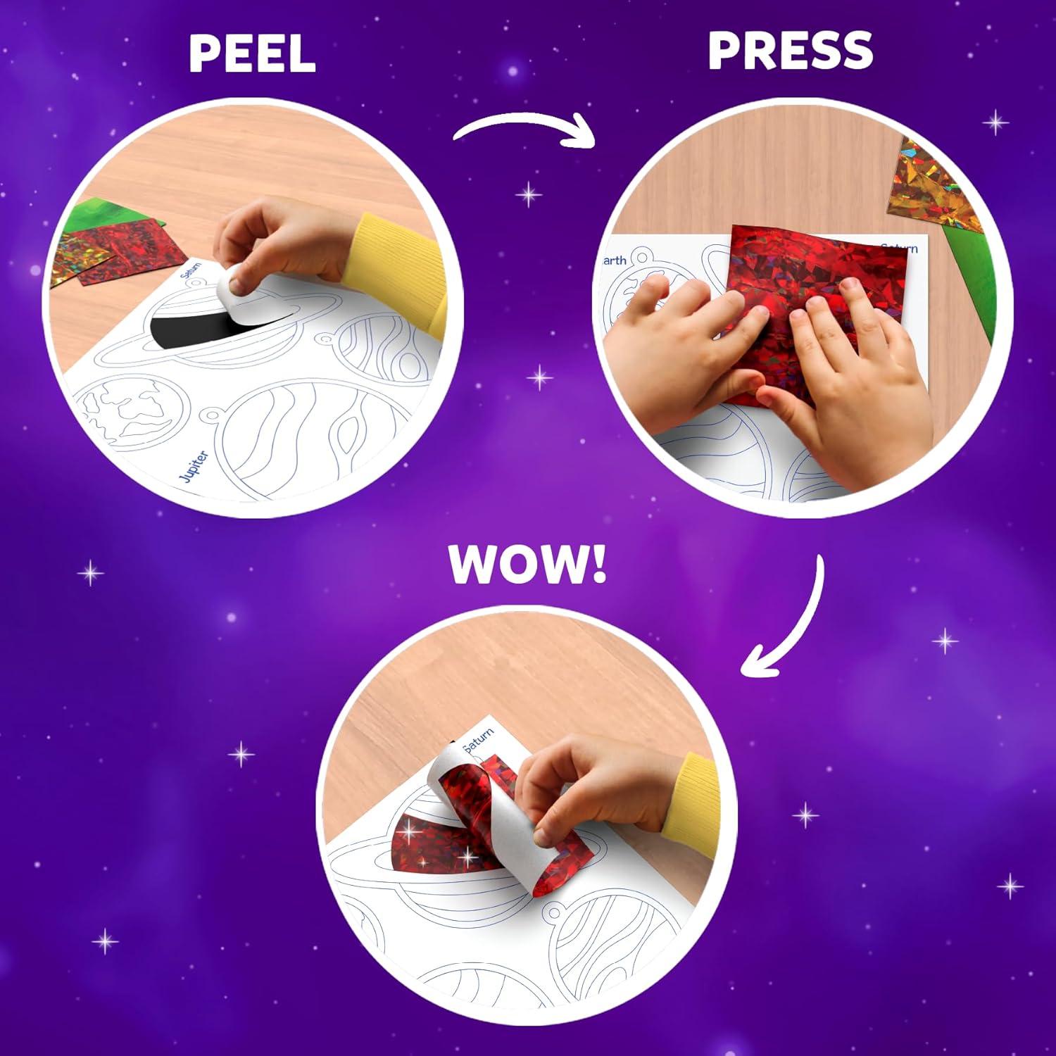 Skillmatics Foil Fun Sistema Solar - Kit de Arte para Niños 4-12 Años