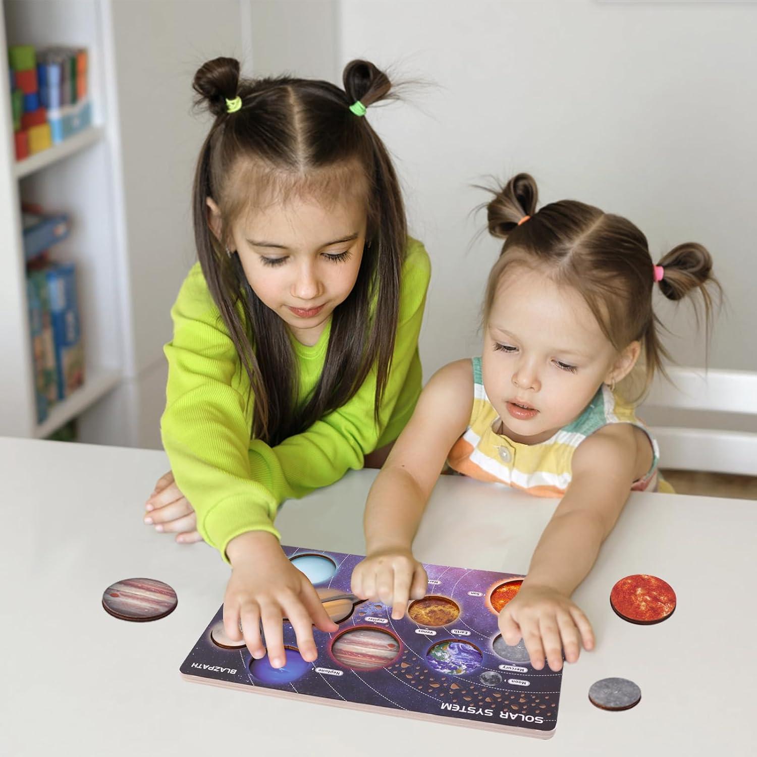 Rompecabezas de Madera Sistema Solar BLAZPATH 10 Piezas 1 cm