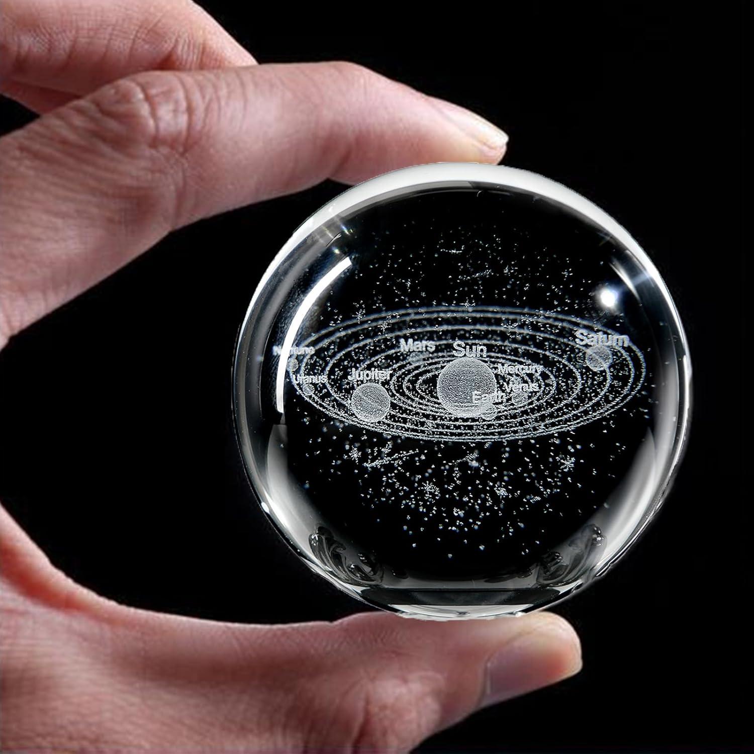 Bola de Cristal 3D Sistema Solar QIANCHANG con Soporte 60mm