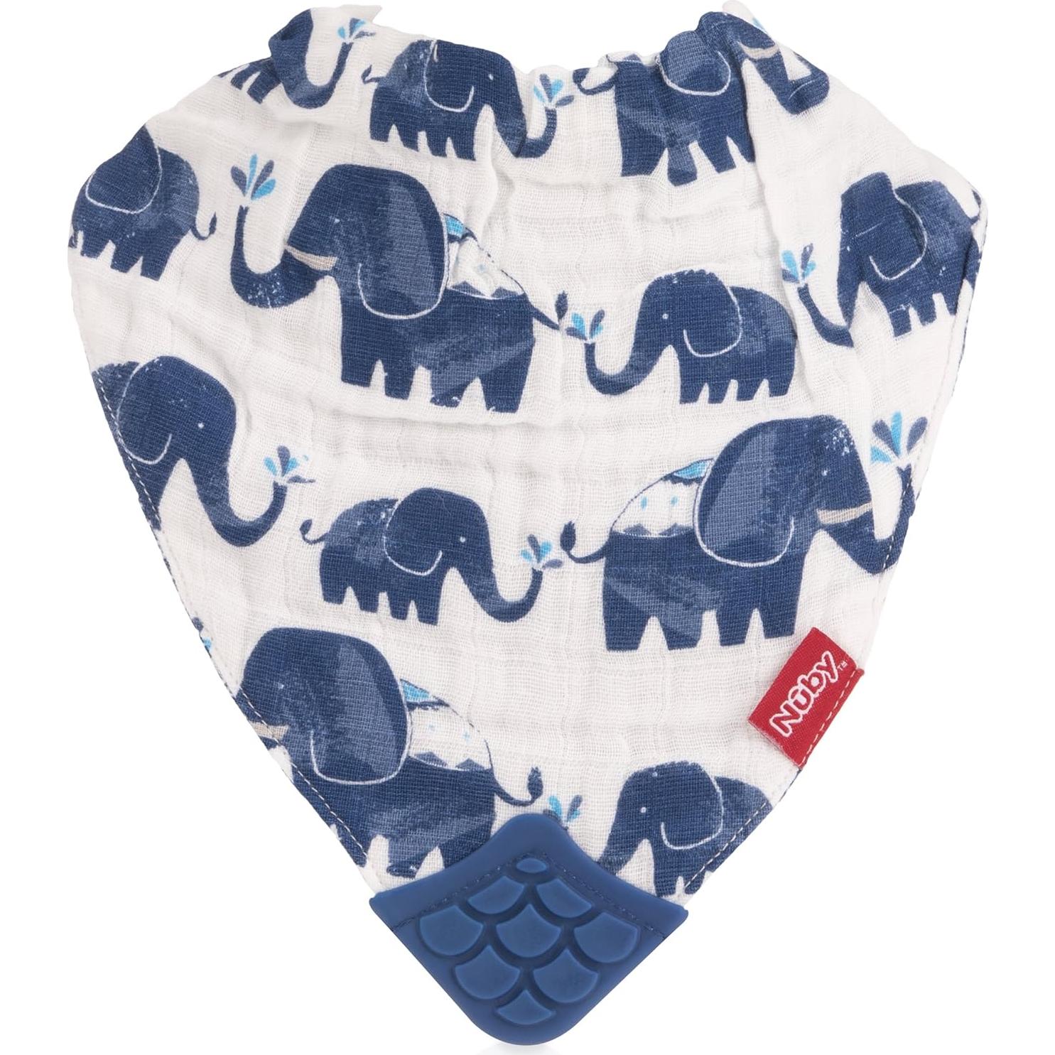 Babero de Dentición Nuby 3 Piezas Algodón 100% Natural Reversible