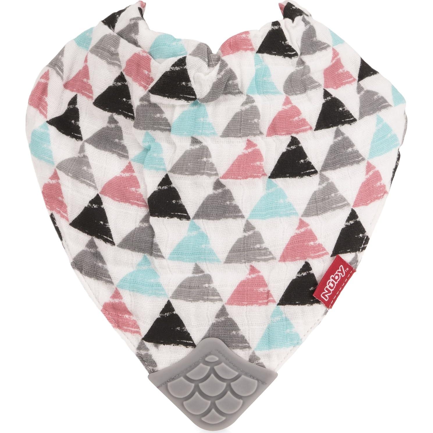 Babero de Dentición Nuby 3 Piezas Algodón 100% Natural Reversible