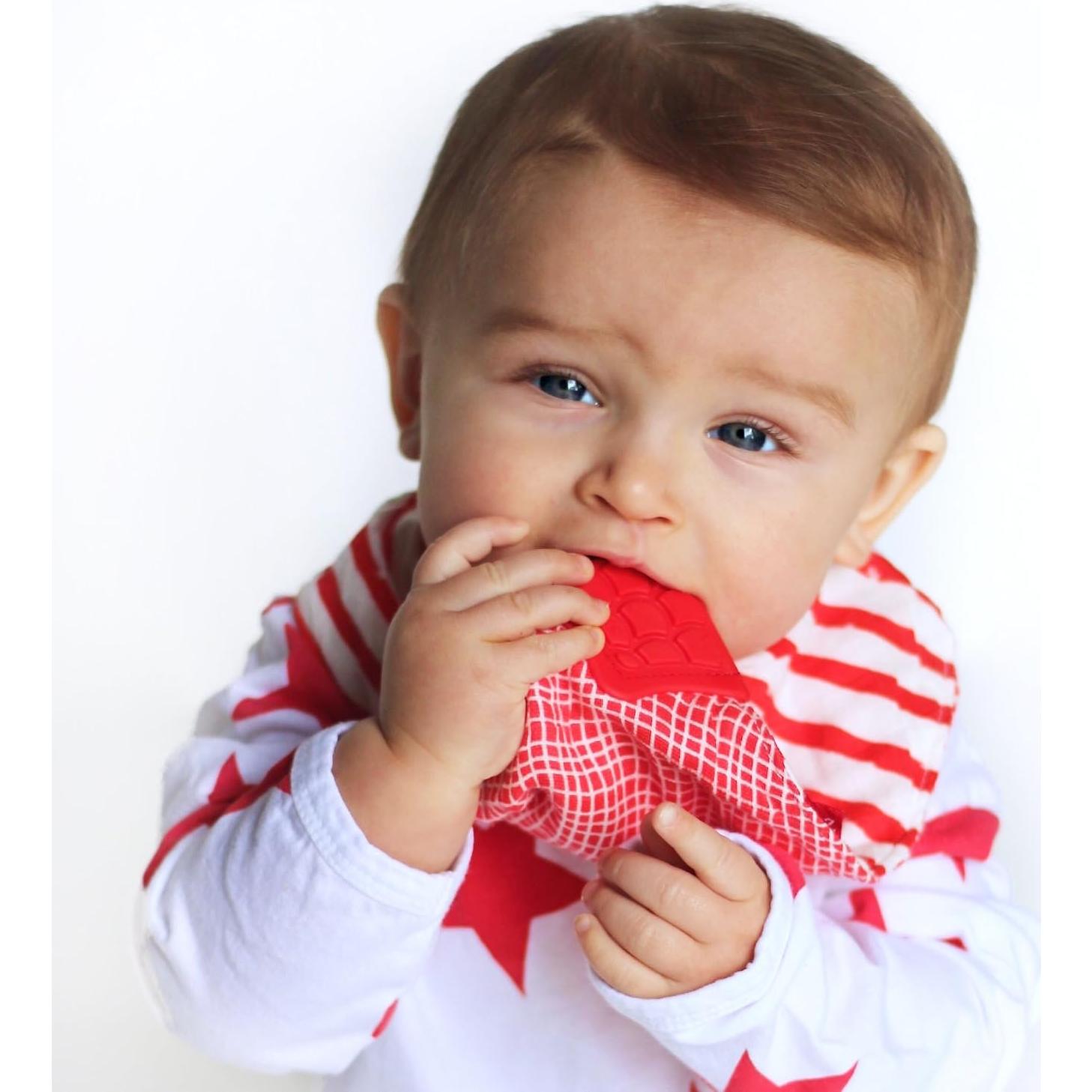 Babero de Dentición Nuby 3 Piezas Algodón 100% Natural Reversible