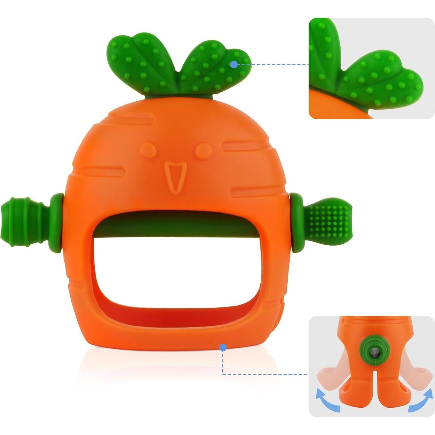 Chupete de Silicona Zanahoria para Bebés 0-24 Meses