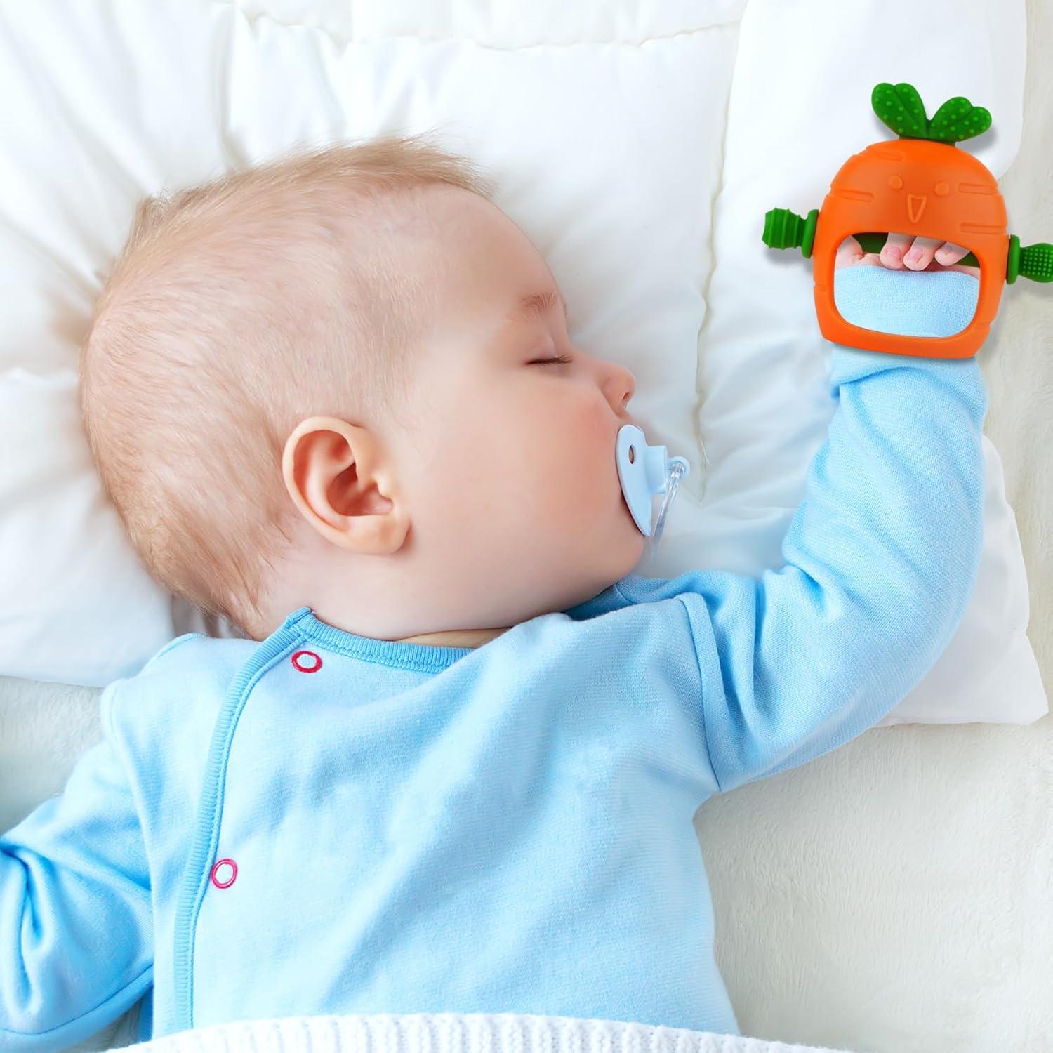 Chupete de Silicona Zanahoria para Bebés 0-24 Meses