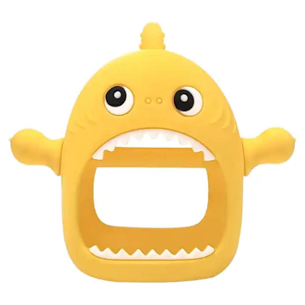 Mordedor de Silicona para Bebés Tiburón Bonito Amarillo