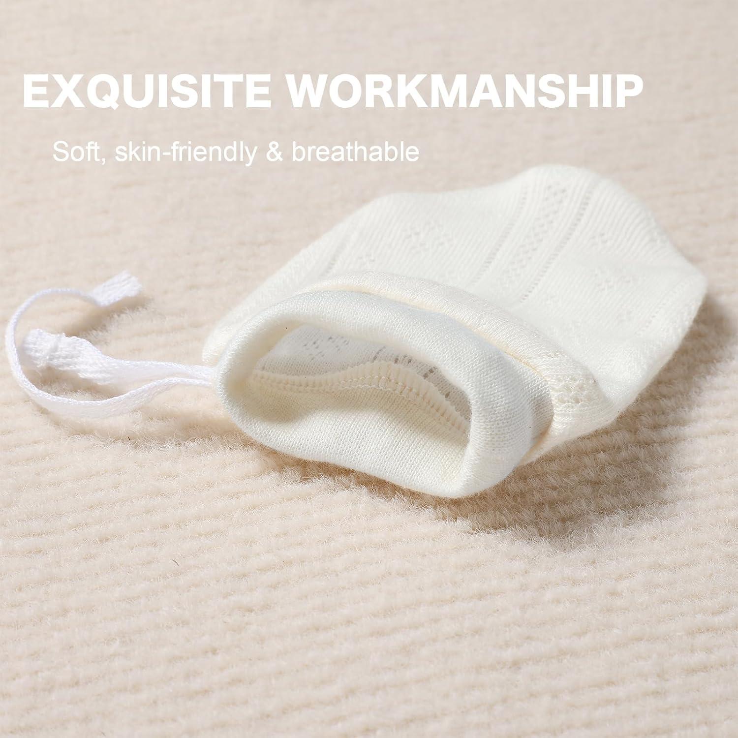 Manoplas Recién Nacidos 100% Algodón Orgánico 3 Paquetes