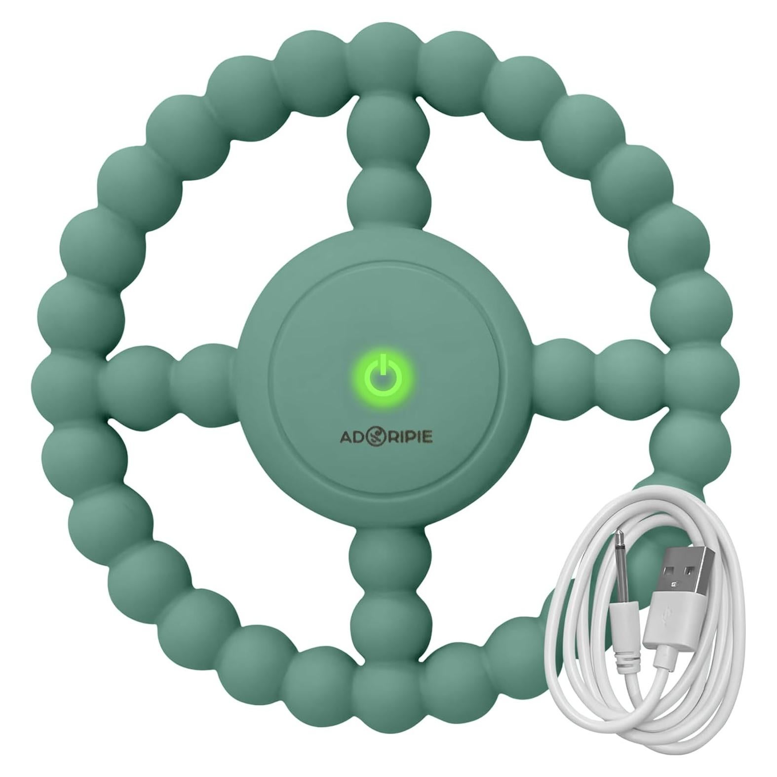 Anillo de Dentición ADORIPIE Verde - Silicona Segura 12.7 cm