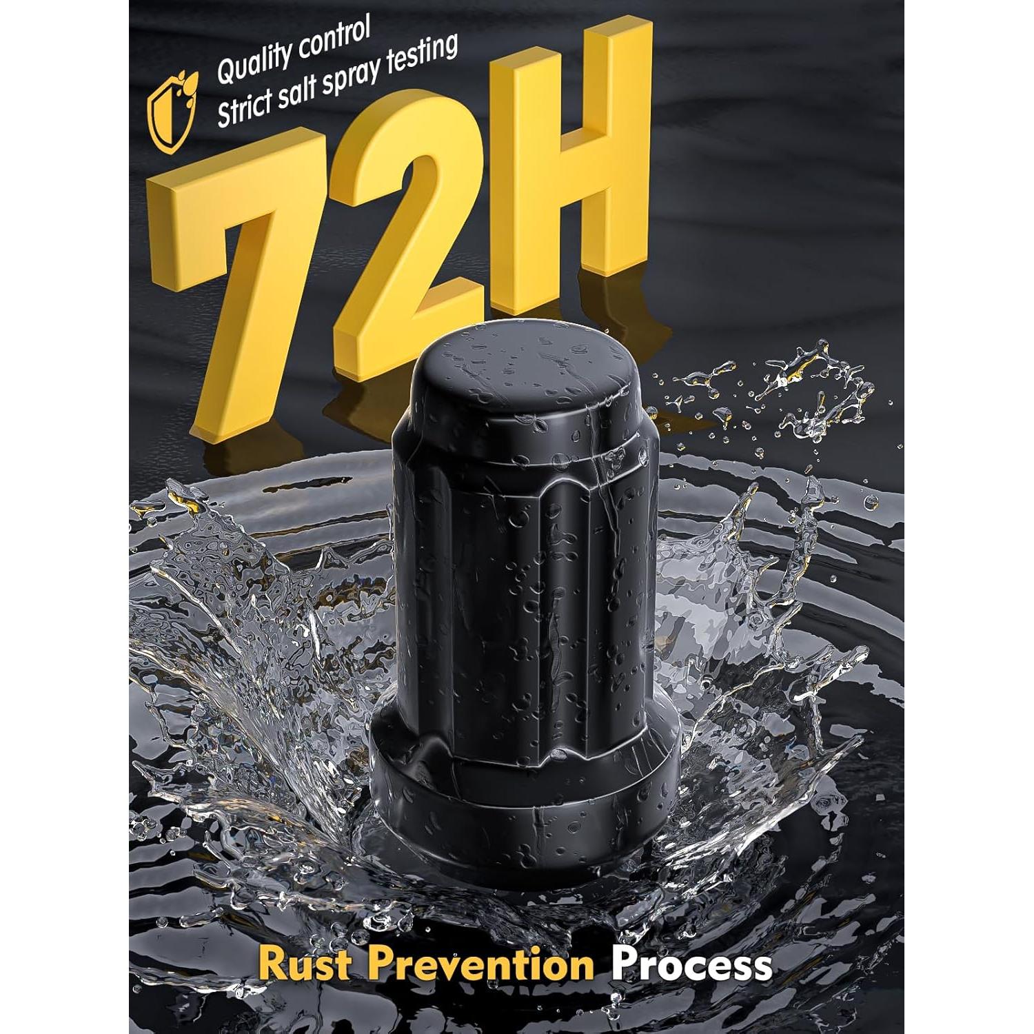 Tuercas de Rueda MIKKUPPA M12x1.5 Negras - 20 Piezas