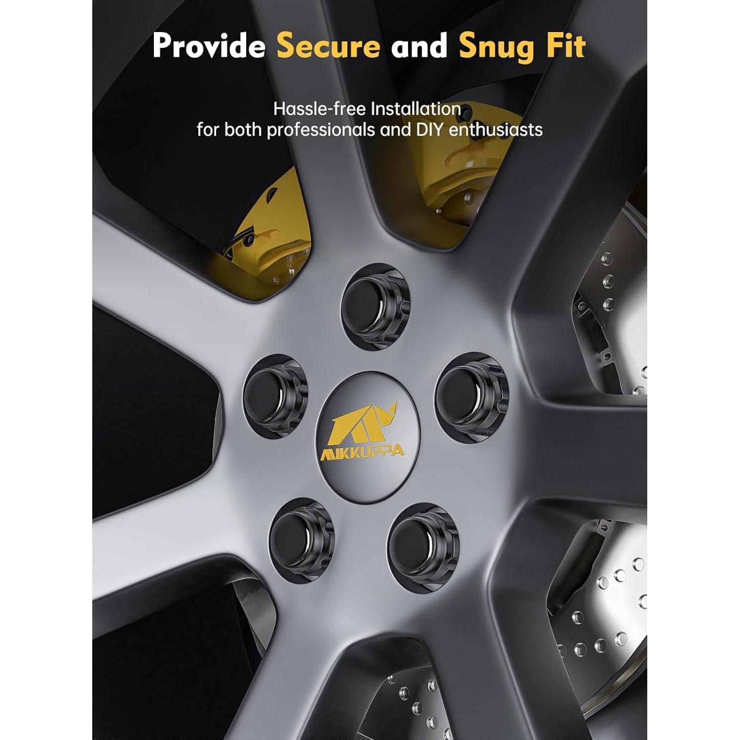 Tuercas de Rueda MIKKUPPA M12x1.5 Negras - 20 Piezas