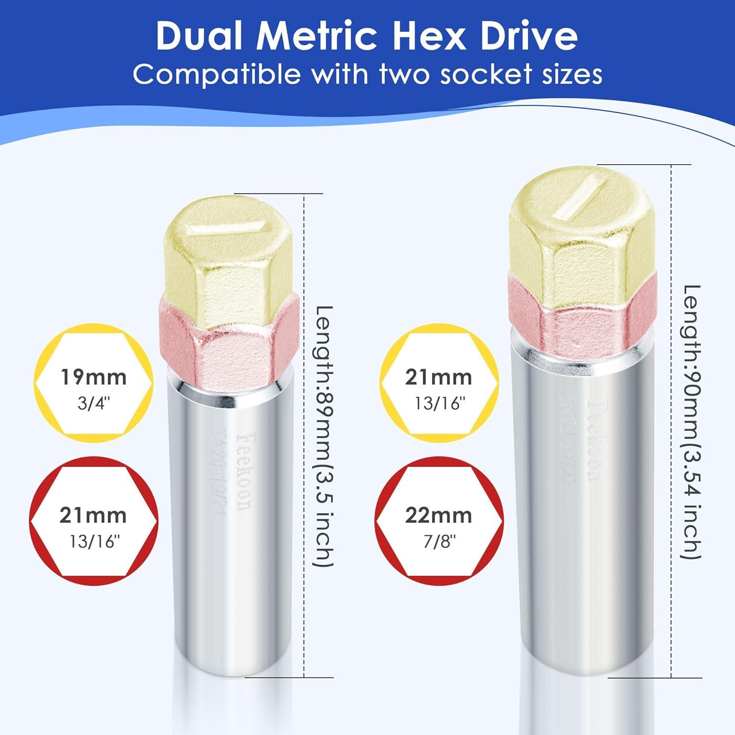 Juego de 2 Llaves de Tuerca de Spline Feekoon 10mm para SUV