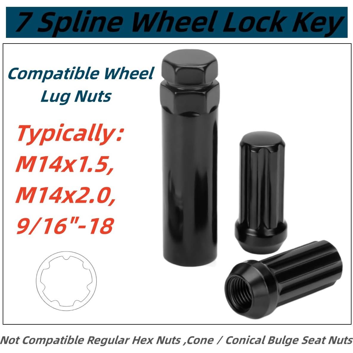 Llave de Tuerca de Rueda 7 Puntas Yokolos 21mm 22mm