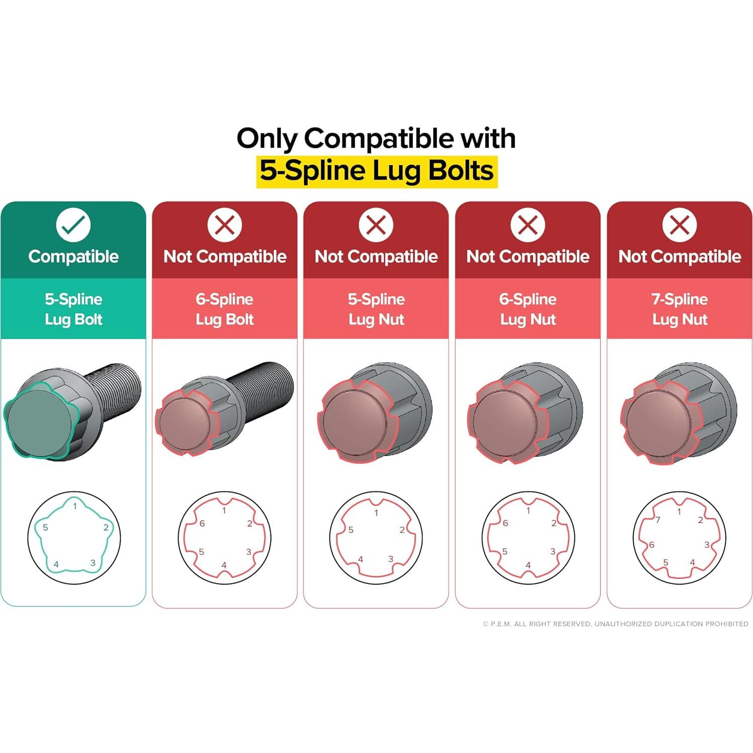 Llave de Socket 5 Spline StanceMagic - Acero Aleado 19mm