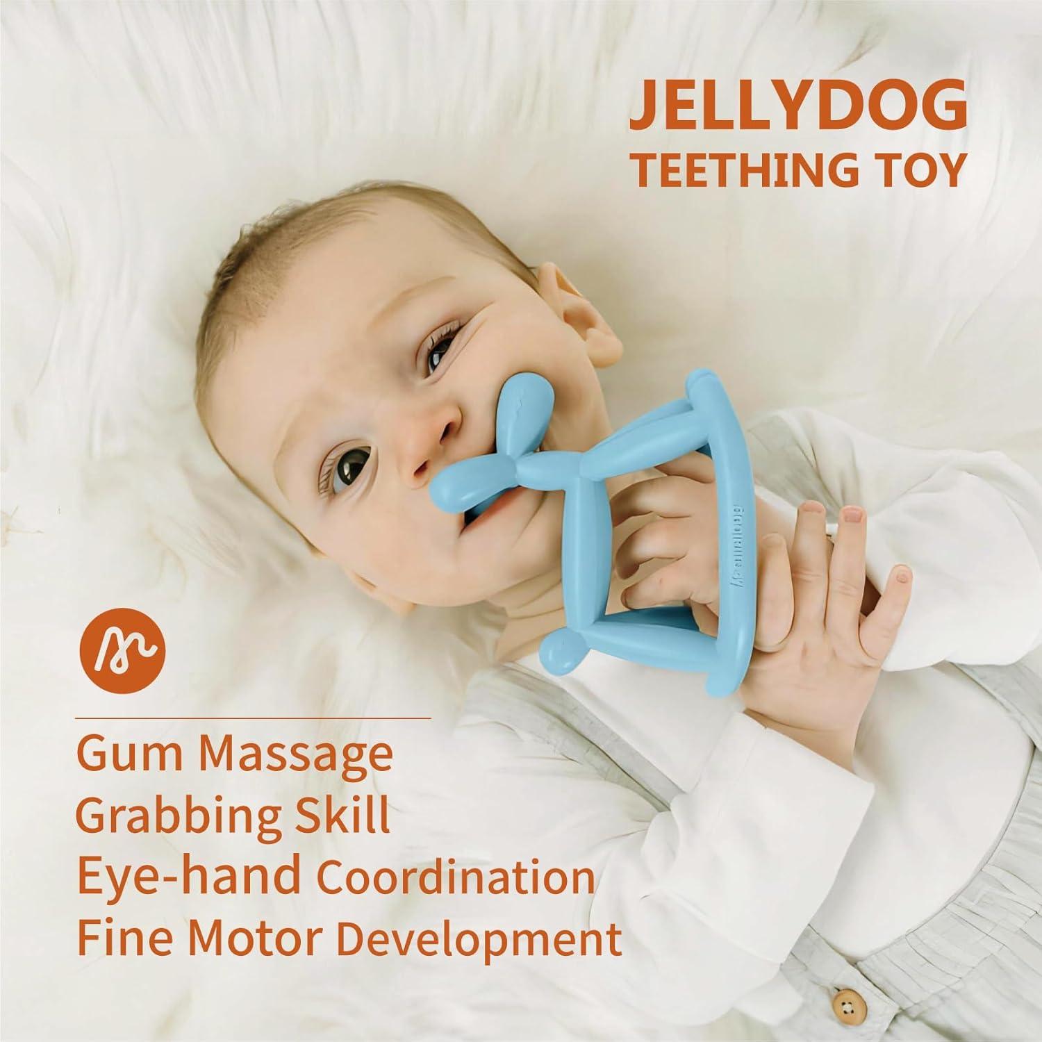 Mordedor de Dentición Jellydog Verde Menta - Silicona Grado Alimenticio