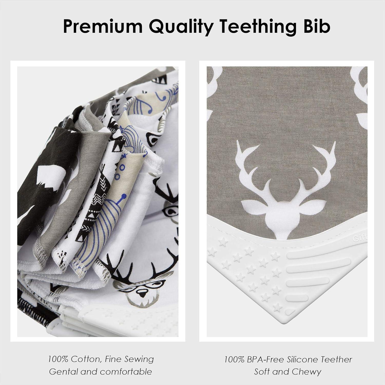 Conjunto de Baberos de Dentición Giftty Baby - Algodón Hipoalergénico