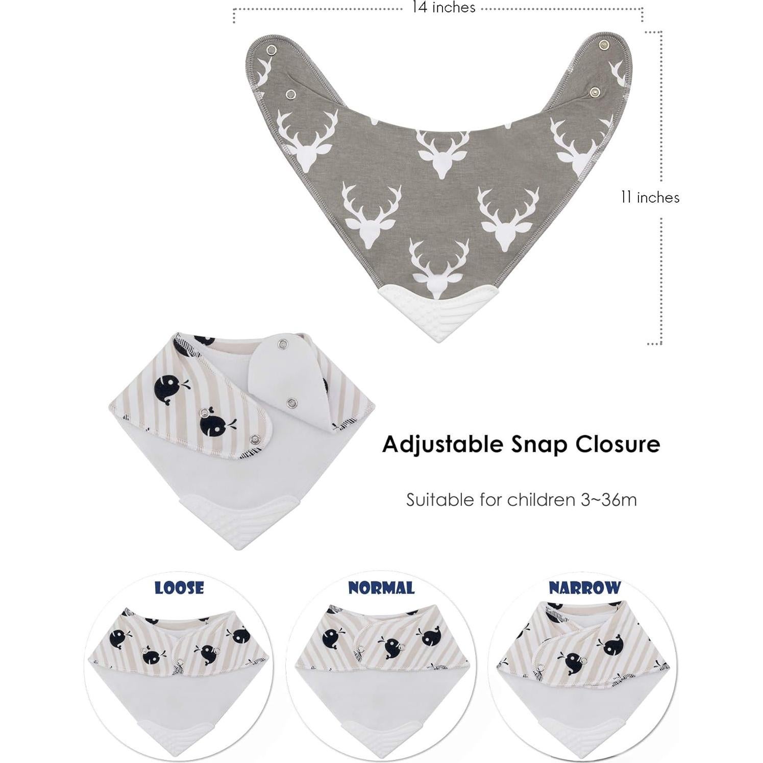 Conjunto de Baberos de Dentición Giftty Baby - Algodón Hipoalergénico