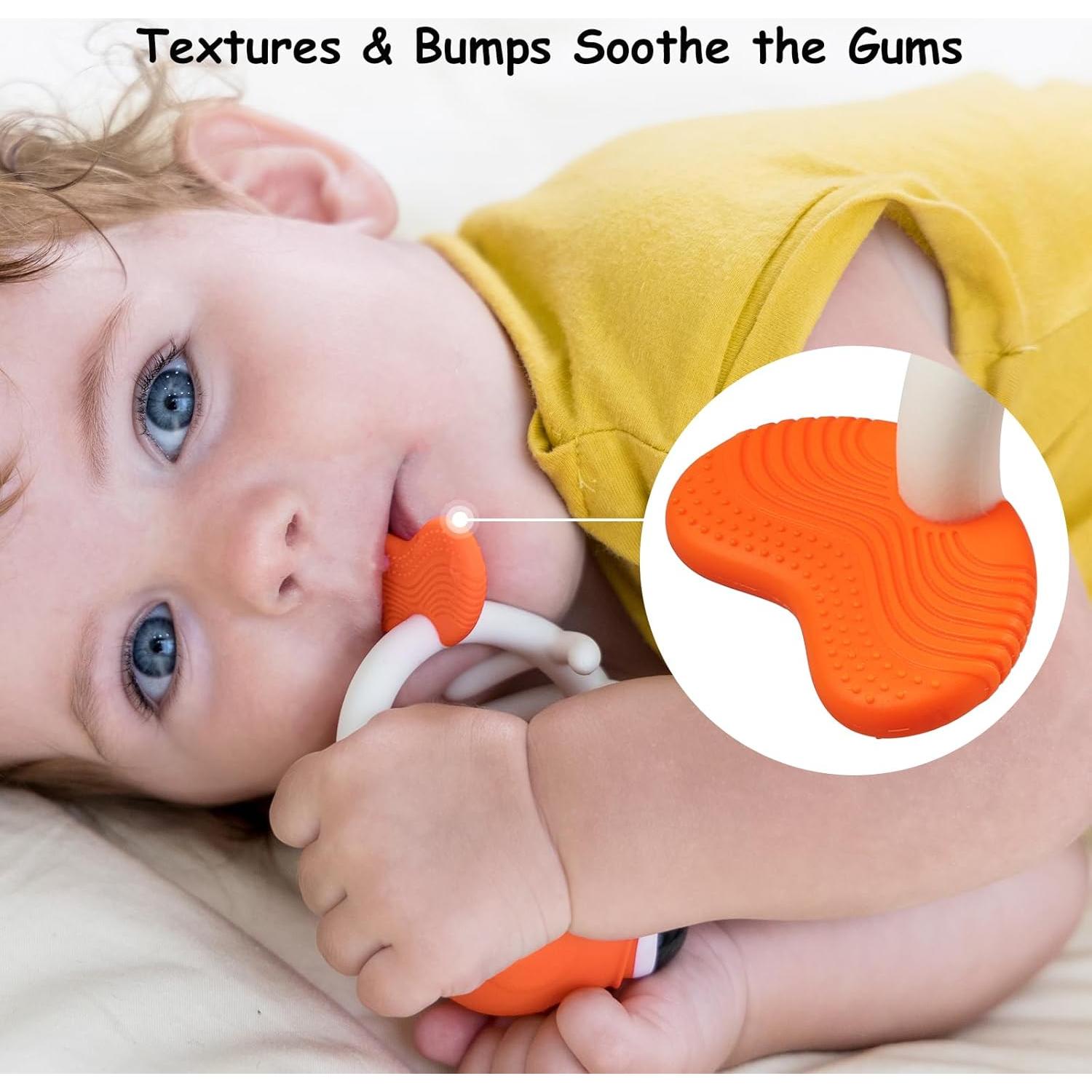 Mordedor Mombella Pez Payaso Silicona Bebés 3-12 Meses Naranja