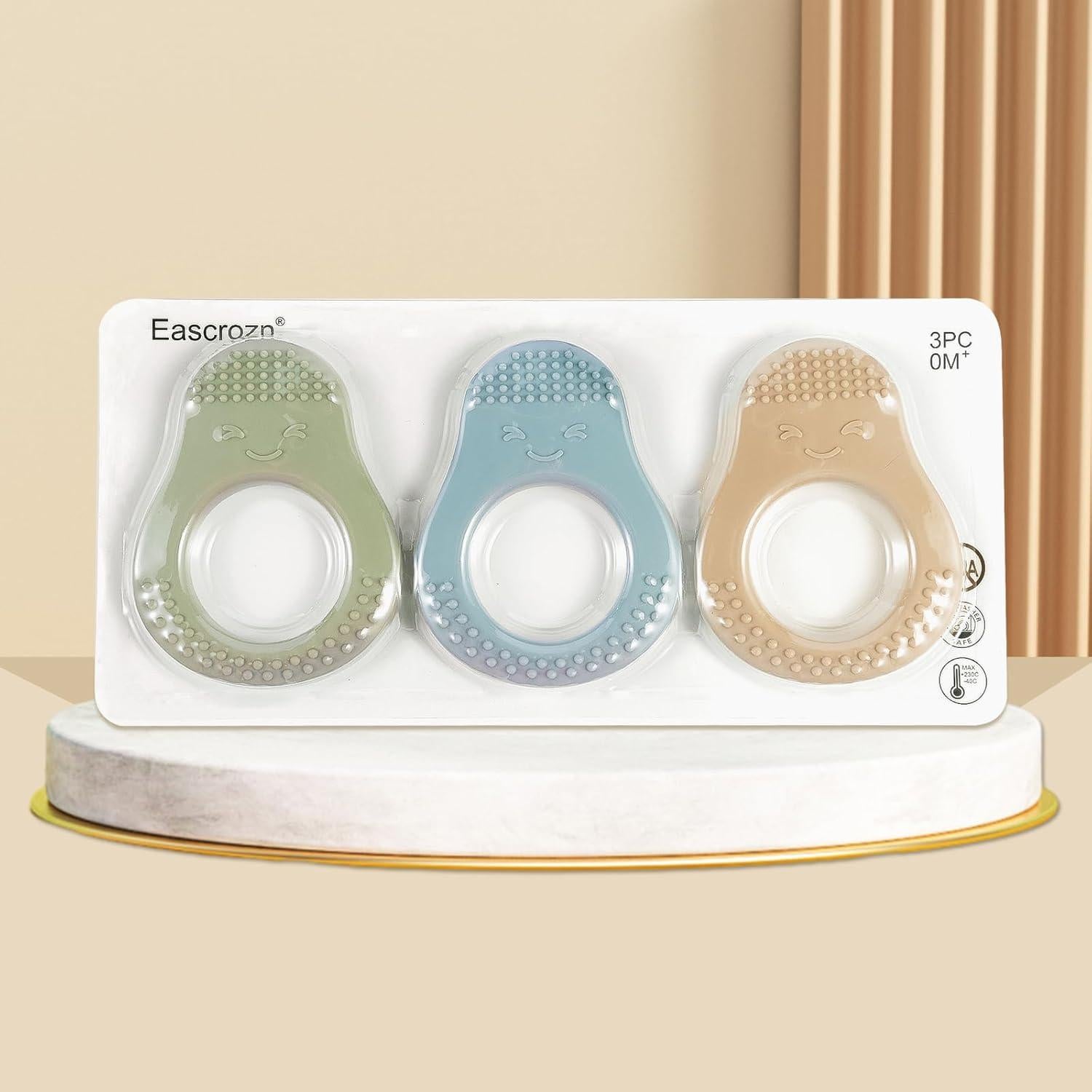 Mordedores para Bebés Aguacate - 3 Piezas Silicona Libre BPA