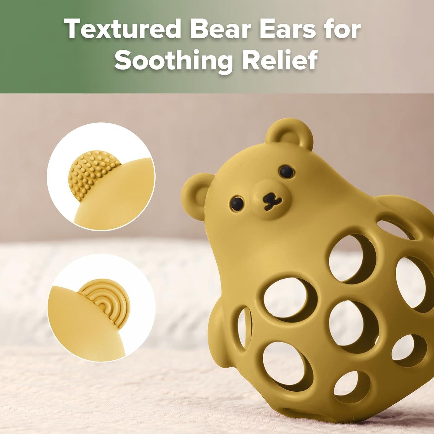 Juguete para Bebés Haakaa 3-en-1 Mordedor Silicona Amarillo