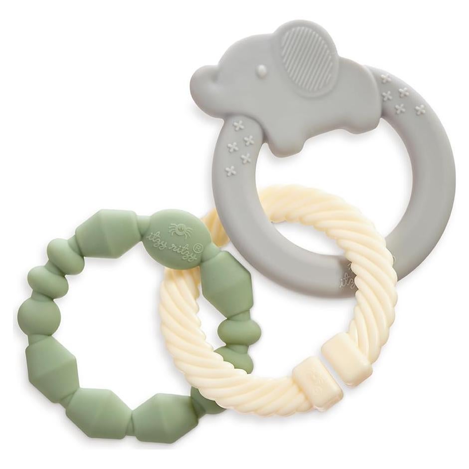 Mordedor Sensorial Itzy Ritzy Itzy Loops con 2 Anillos de Silicona