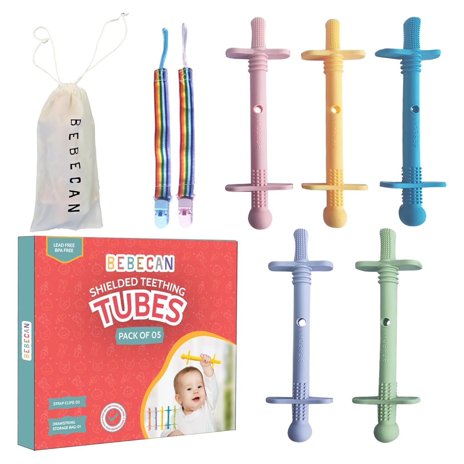 Tubos de Dentición Blindados Bebecan - Alivio Seguro 0-36 Meses