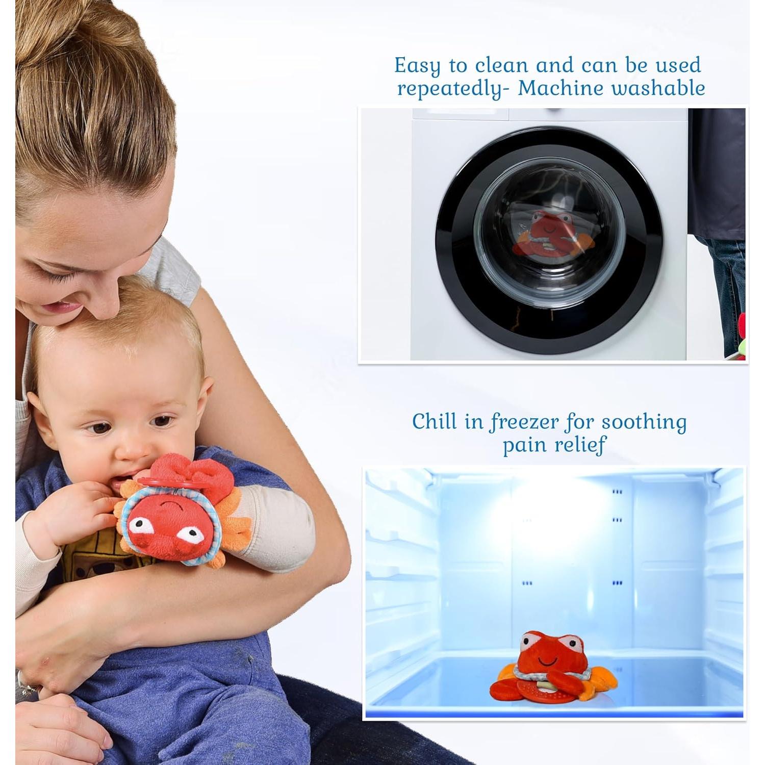 Mordedor de Dentición Cangrejo Wristy Buddy Silicona 0-12 Meses