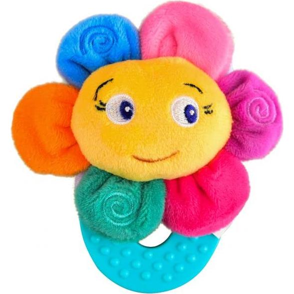 Mordedor de Dentición Wristy Buddy Flor Amarillo - Silicona Segura