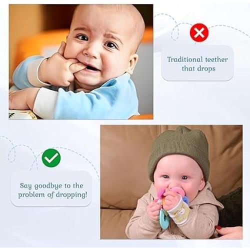 Mordedor de Dentición Wristy Buddy Flor Amarillo - Silicona Segura