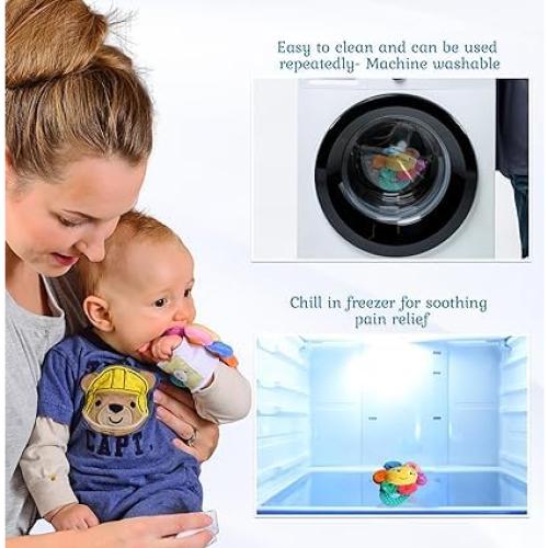 Mordedor de Dentición Wristy Buddy Flor Amarillo - Silicona Segura