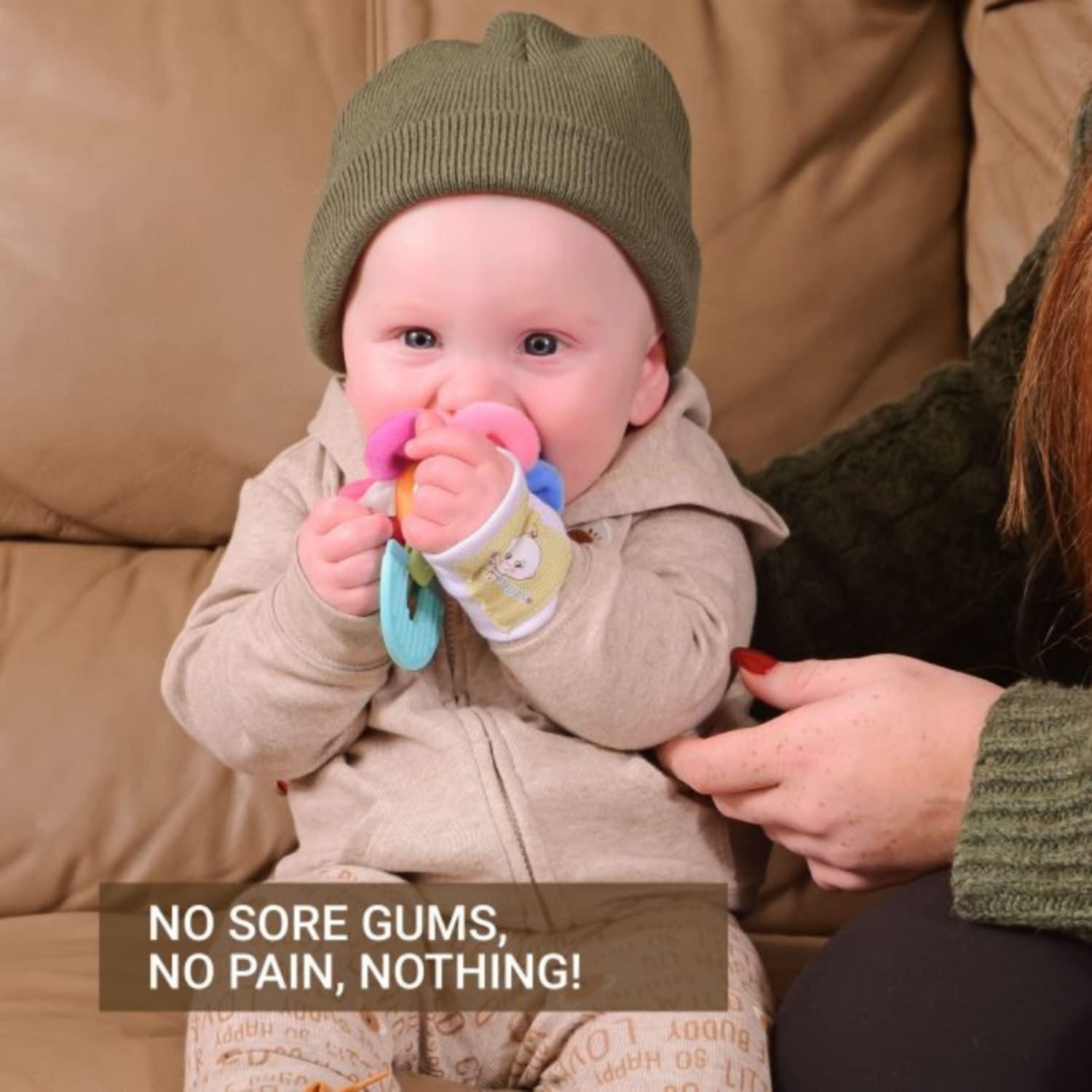 Mordedor de Dentición Wristy Buddy Flor Amarillo - Silicona Segura