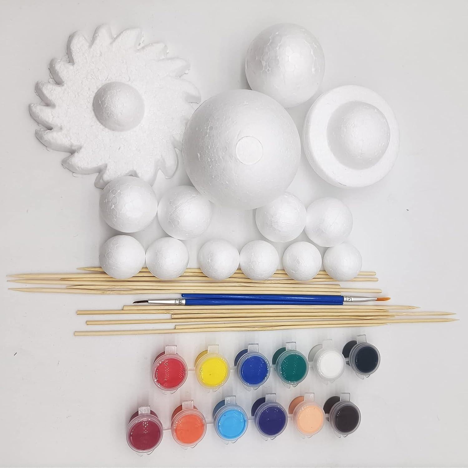 Kit de Modelo del Sistema Solar Acrice para Niños - 14 Pelotas de Espuma y Accesorios