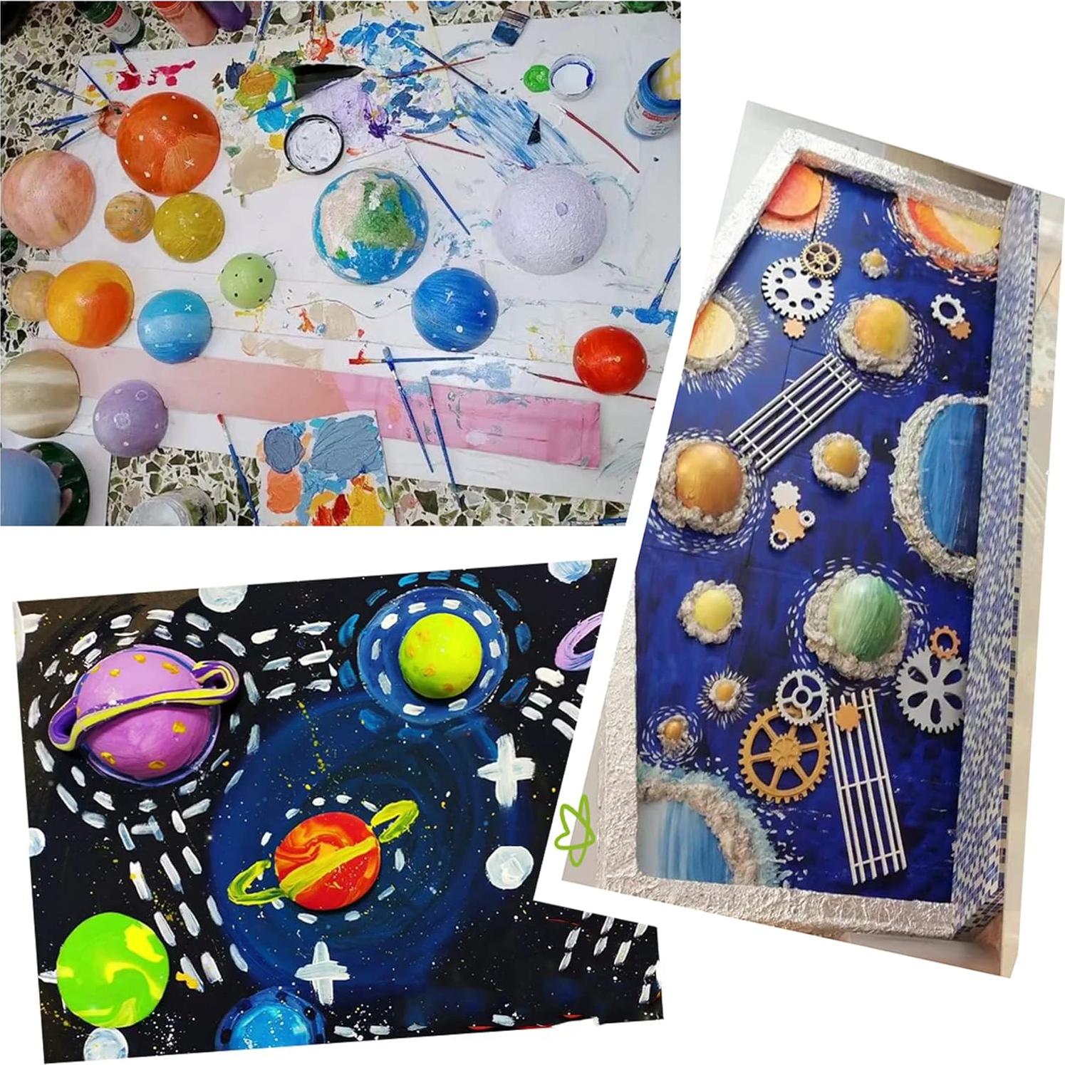 Kit de Modelo del Sistema Solar Acrice para Niños - 14 Pelotas de Espuma y Accesorios