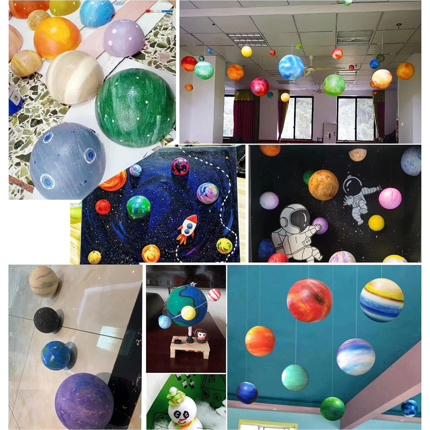 Kit de Modelo del Sistema Solar Acrice para Niños - 14 Pelotas de Espuma y Accesorios