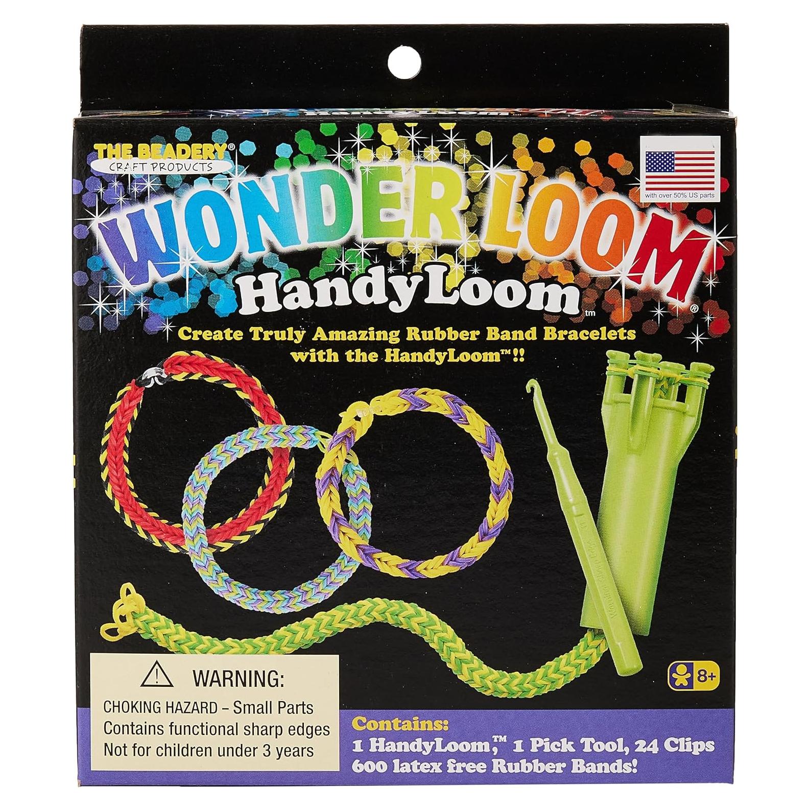 Telar Manual The Beadery con 600 Bandas de Goma y Clips