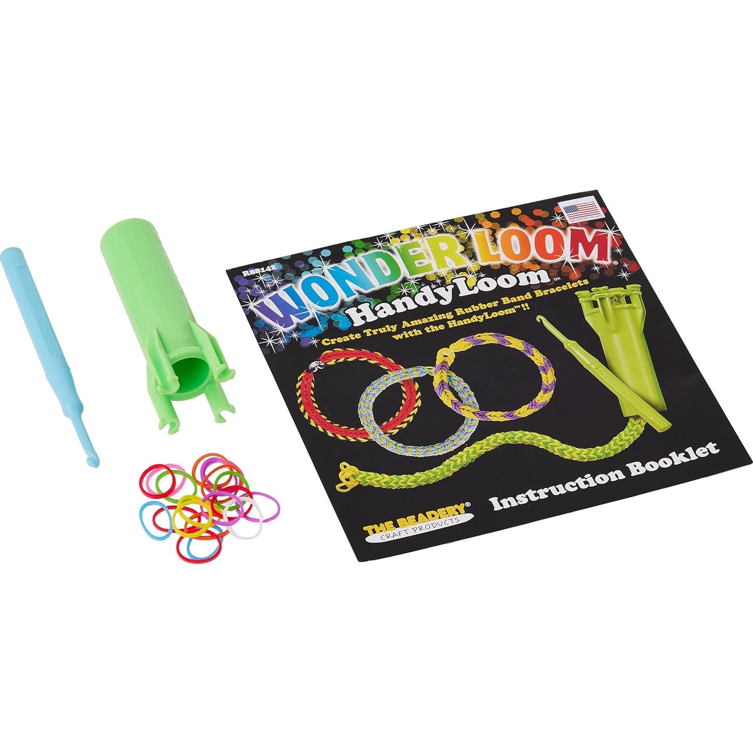 Telar Manual The Beadery con 600 Bandas de Goma y Clips