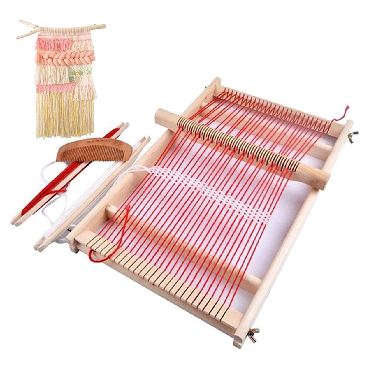 Telar de Tejido MIKIMIQI de Madera 25.1x40cm para Manualidades