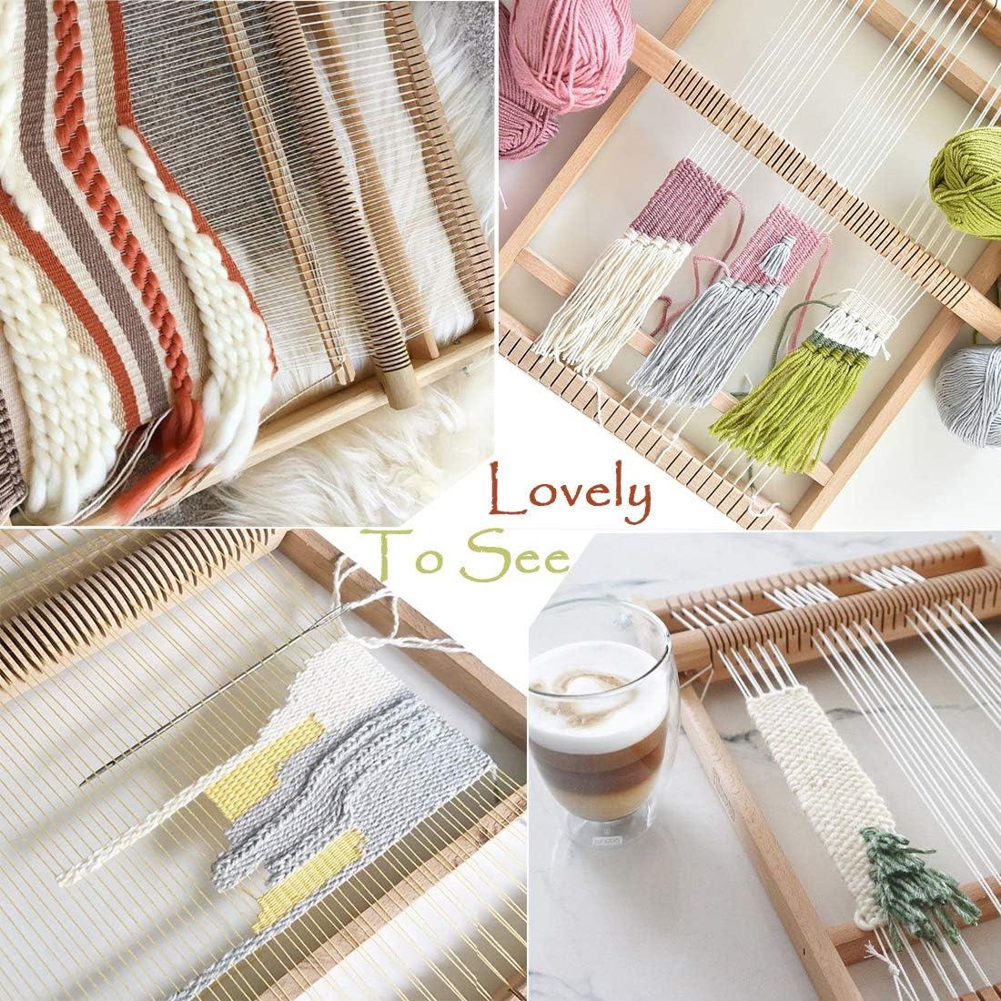 KISSBUTY Telar de Tejido de Madera Grande 25.1x40cm para Niños