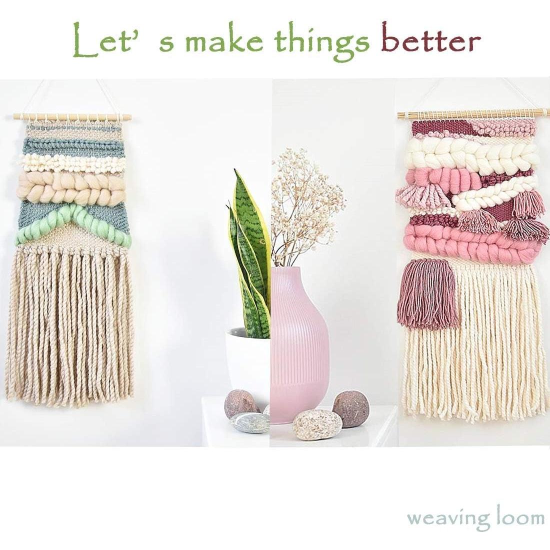 KISSBUTY Telar de Tejido de Madera Grande 25.1x40cm para Niños