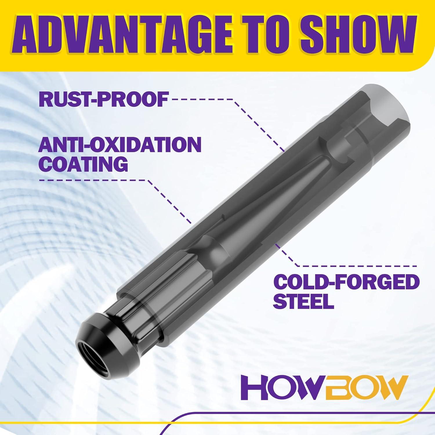 Llave de Tuerca de Púa HOWBOW 7 Puntas 125mm Acero Aleado