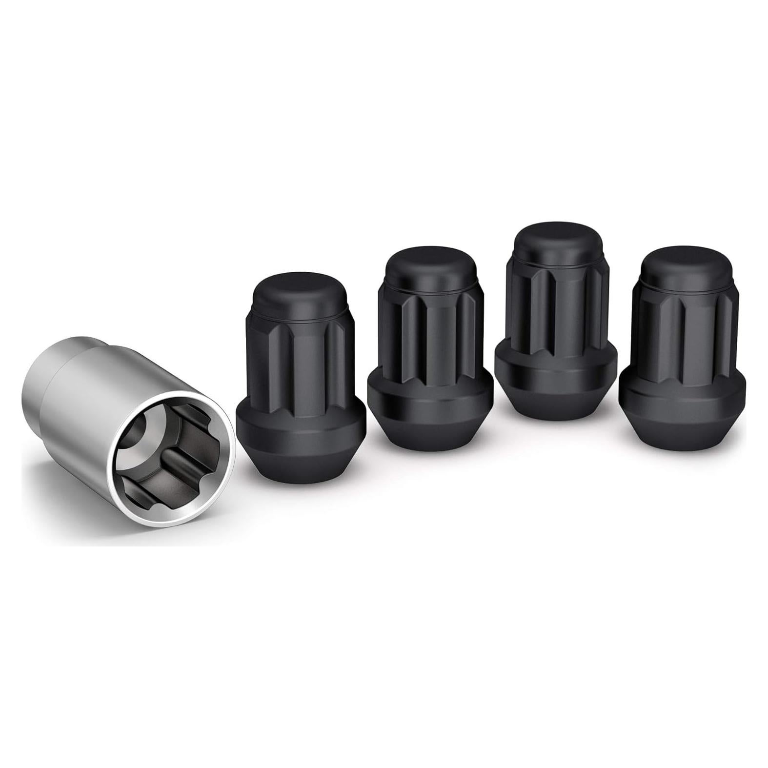 Tuerca de Rueda M12x1.5 White Knight 40700SMBT - 4 Piezas Negras Mate