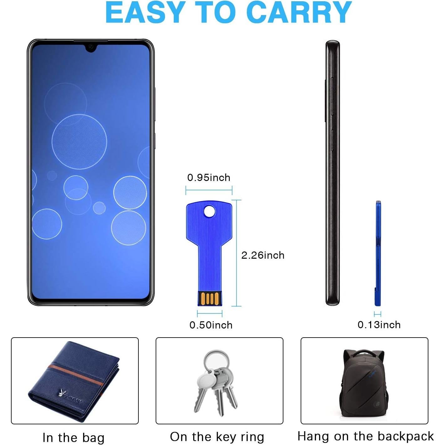 Unidad Flash USB 16GB K&ZZ Multicolor 5 Piezas