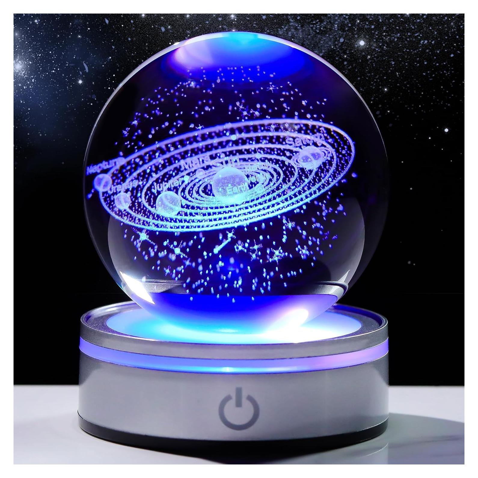 Bola de Cristal Sistema Solar Arikyrist con Luz LED 21.1cm