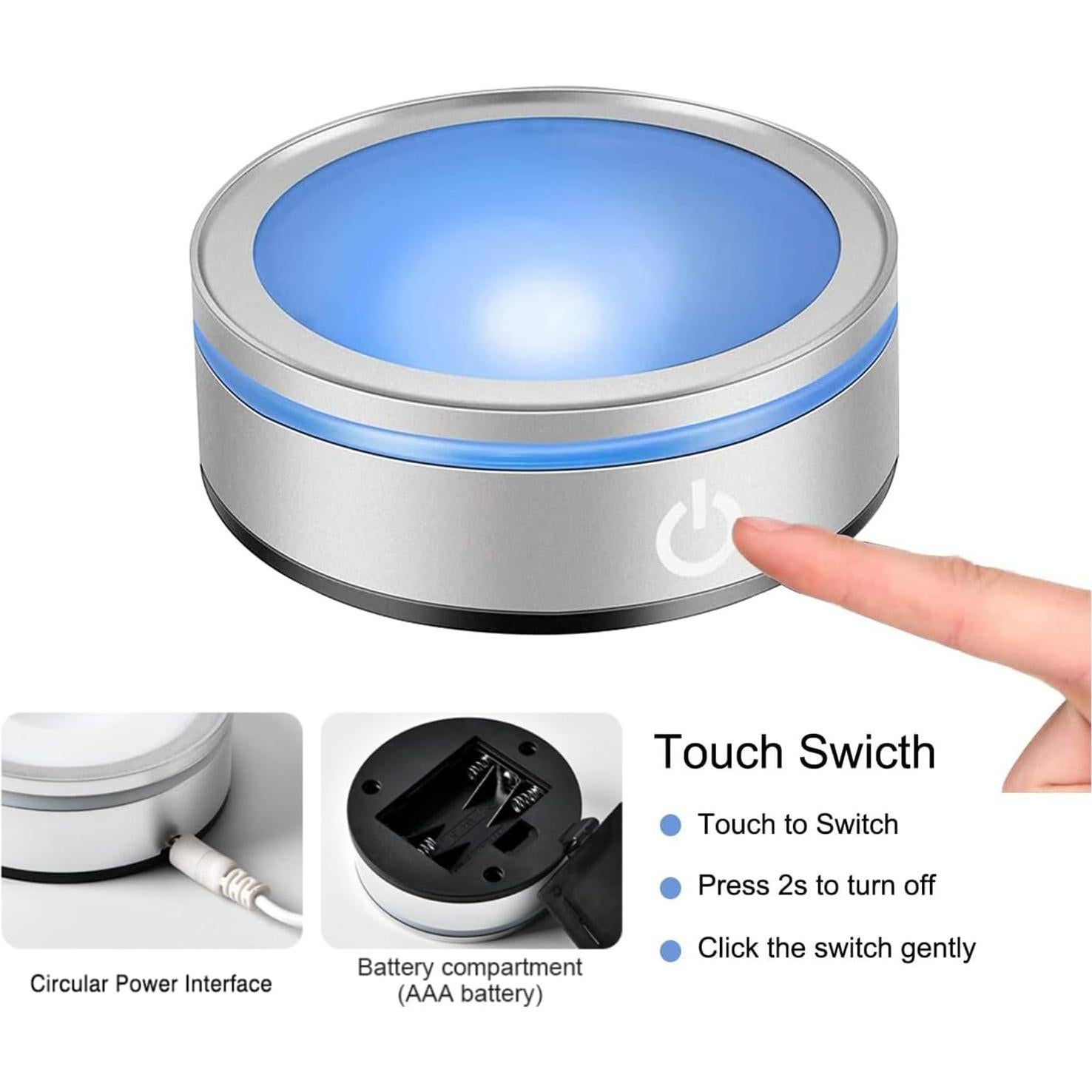 Esfera de Cristal 3D del Sistema Solar QIANCHANG con Base LED