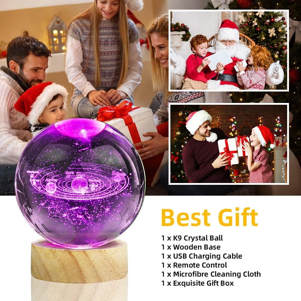 Lámpara de Noche 3D Sistema Solar LED LQW 8 cm 16 Colores