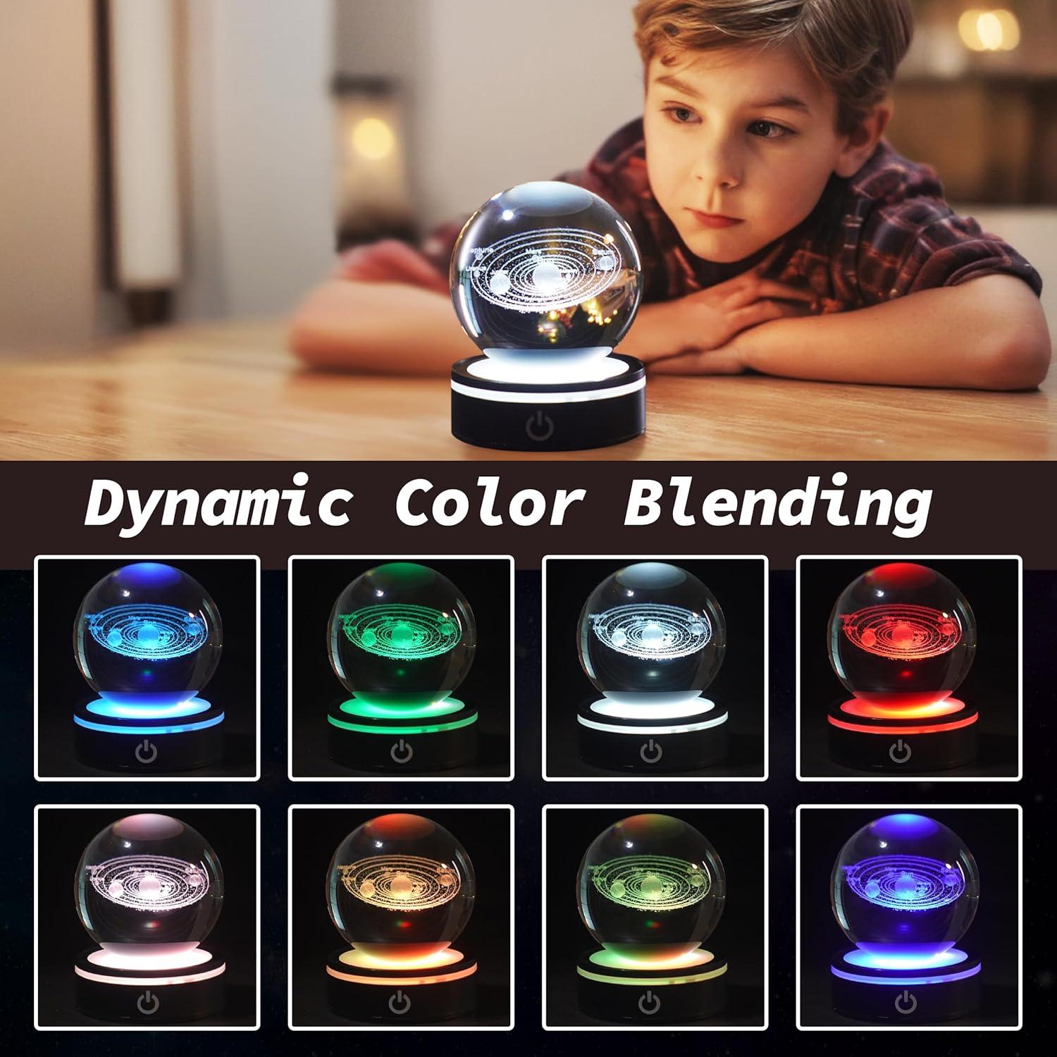 Luz Nocturna 3D CAVA Sistema Solar Multicolor 10.9cm